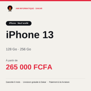 iPhone 13 — prix à Dakar, AMI Informatique